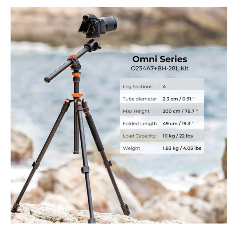 Chân máy K&F Concept K234A7 + BH-28L KF09.087V6