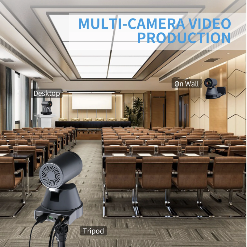 Camera FEELWORLD 4K12X 4K PTZ USB HDMI POE Thu phóng nghiêng xoay quang 12X để phát trực tiếp