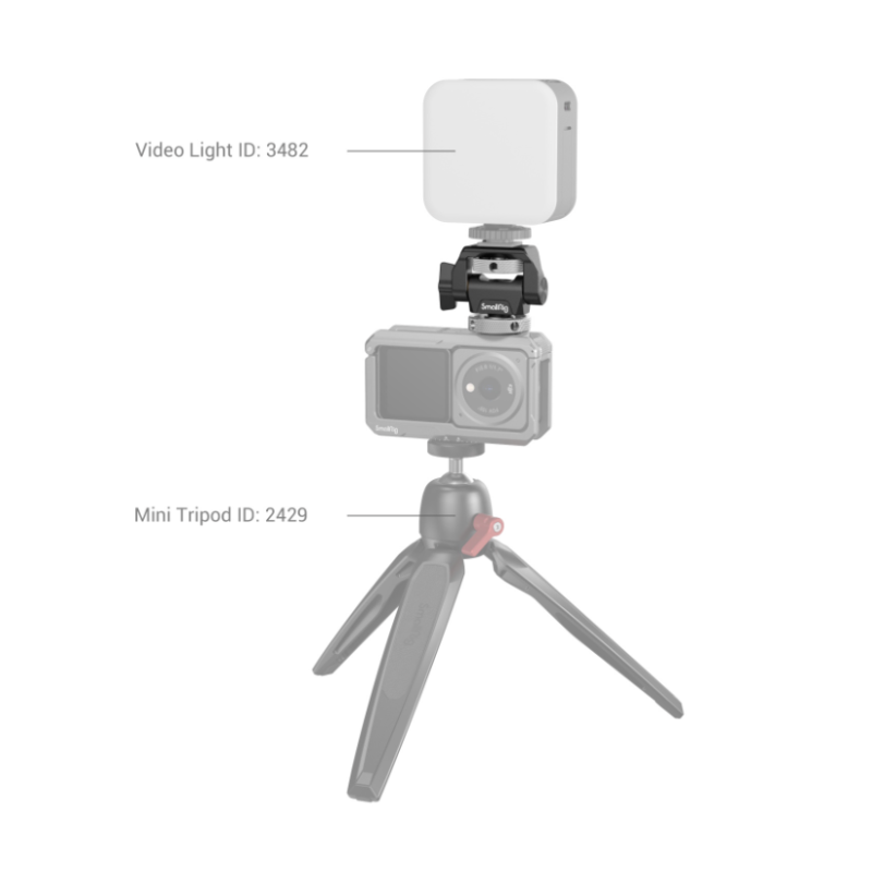 SmallRig 2905B Giá đỡ và xoay nghiêng có thể điều chỉnh và kèm ngắn phụ kiện (cold shoe)