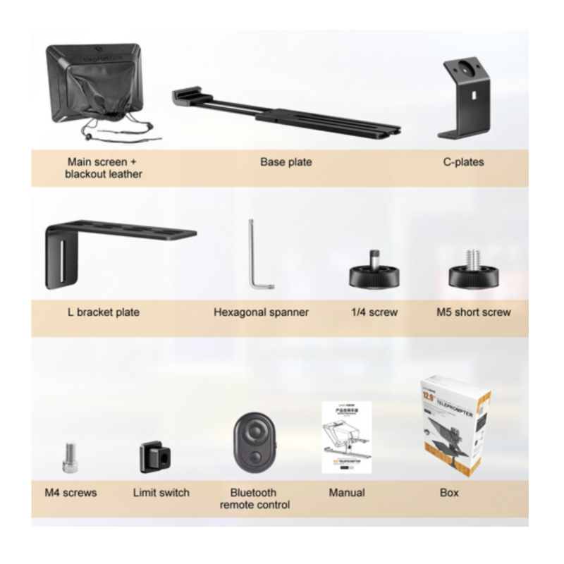 Lensgo TC12 - Máy Nhắc Chữ Di Động 12 Inch Dành Cho Máy Ảnh Và Máy Quay, Hỗ Trợ Kẹp Ngang Dọc, Điều Khiển Từ Xa