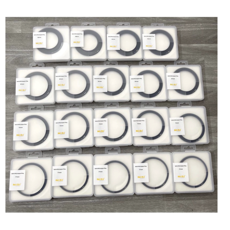 Step-up Ring NiSi vòng chuyển đổi bằng nhôm 52mm, 58mm ,62mm, 67mm,72mm, 77mm, 82mm.