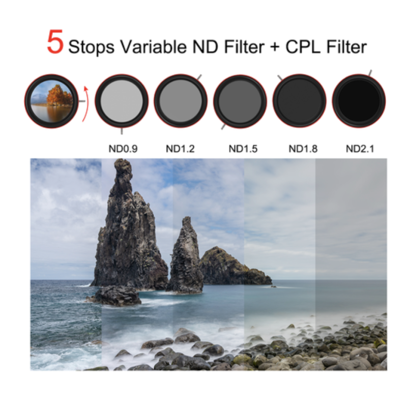 Kính lọc Haida PROII CPL-VND 2 in 1 Filter 77mm/82mm - 77mm