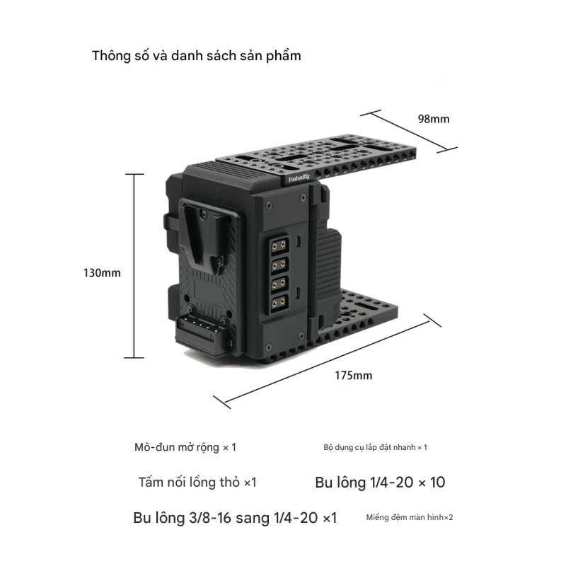 FusionRig Mô-đun mở rộng khung máy ảnh Sony A7M5 A7V (Cineback)
