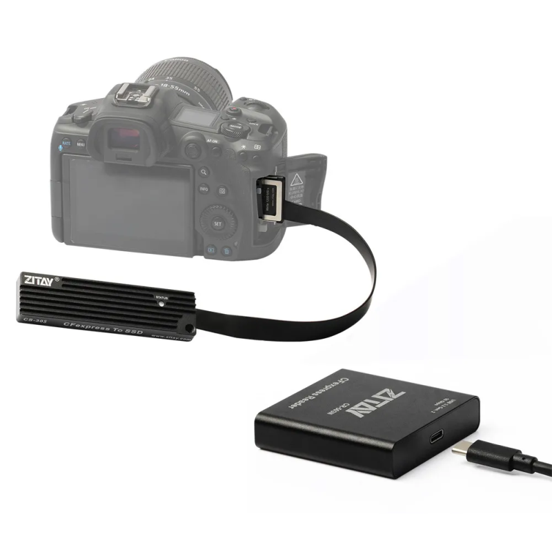 Bộ chuyển đổi thẻ ZITAY CS-305 CFexpress Type B sang SSD + Đầu đọc thẻ XQD CFE CFX thay thế cho Nikon Z6 Z7 D5 D6 D850 D500 PANASONIC DC-S1/S1R Canon EOS 1DX MarkIII R5 C500 MarkII