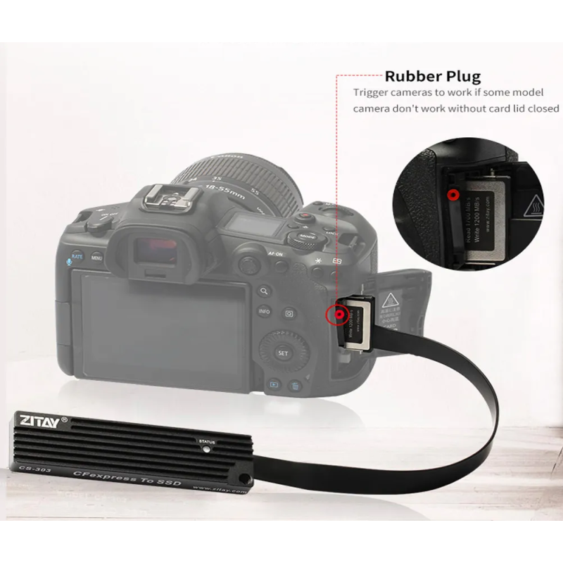 Bộ chuyển đổi thẻ ZITAY CS-305 CFexpress Type B sang SSD + Đầu đọc thẻ XQD CFE CFX thay thế cho Nikon Z6 Z7 D5 D6 D850 D500 PANASONIC DC-S1/S1R Canon EOS 1DX MarkIII R5 C500 MarkII