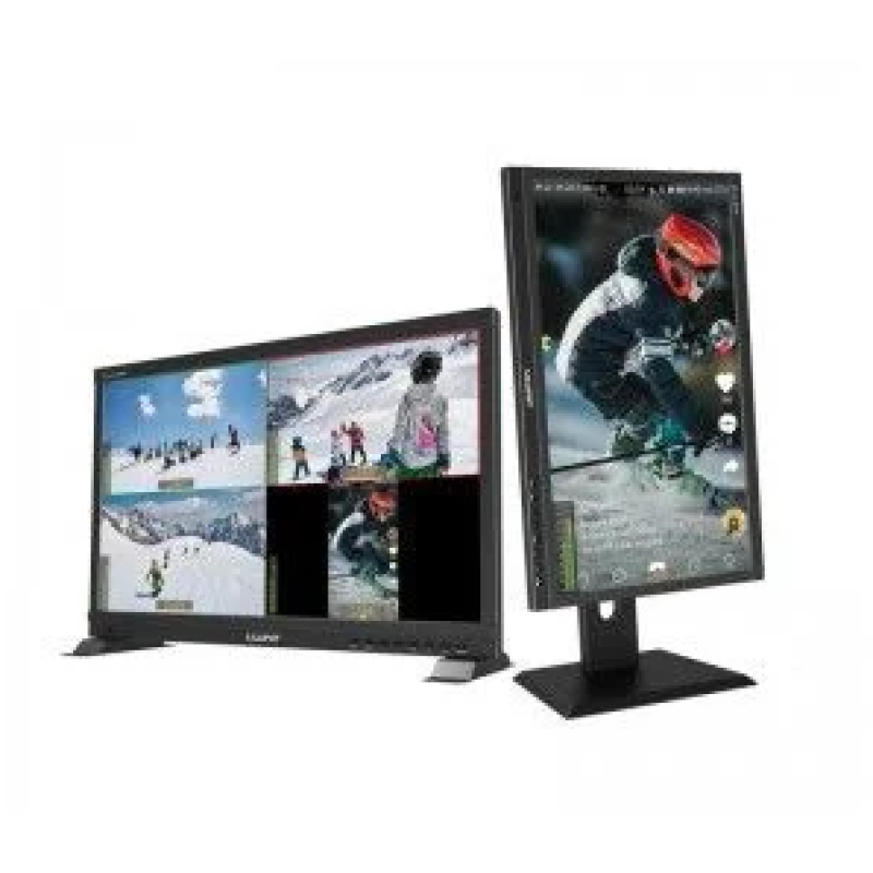 Màn hình Lilliput PVM220S phát trực tiếp, chia màn hình thành bốn phần, đa khung hình.
