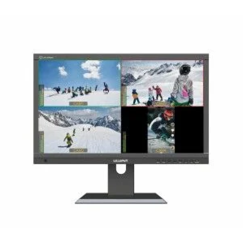 Màn hình Lilliput PVM220S phát trực tiếp, chia màn hình thành bốn phần, đa khung hình.
