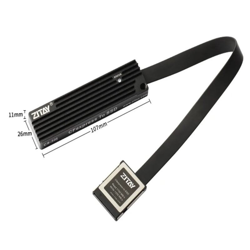 Bộ chuyển đổi thẻ ZITAY CS-305 CFexpress Type B sang SSD + Đầu đọc thẻ XQD CFE CFX thay thế cho Nikon Z6 Z7 D5 D6 D850 D500 PANASONIC DC-S1/S1R Canon EOS 1DX MarkIII R5 C500 MarkII