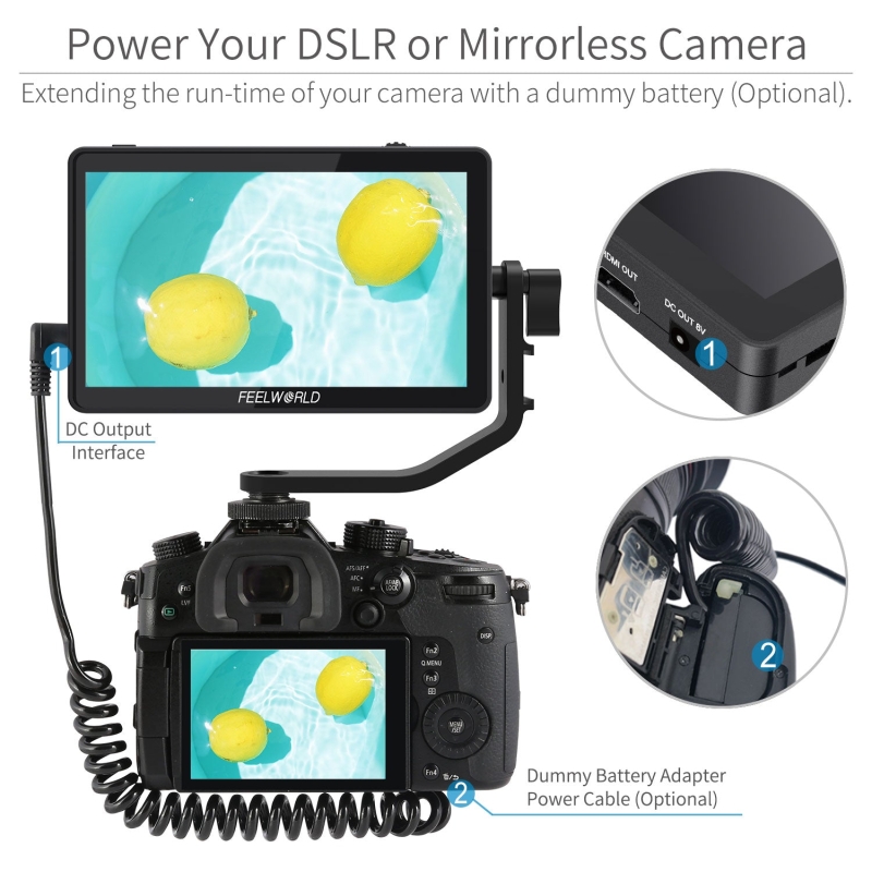 FEELWORLD F6 Plus 6 inch màn hình cảm ứng nhỏ 3D Lut DSLR màn hình trường 1920x1080 HD 4k HDMI