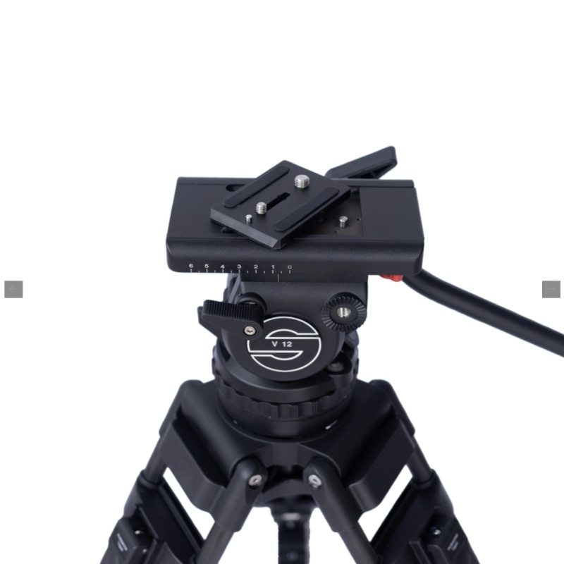 Chân máy quay Tripod V12 Cacbon đầu dầu 100 (FULL VAT)