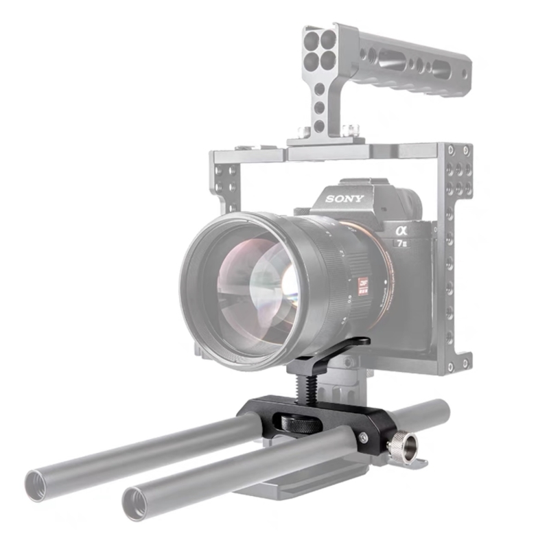 Giá đở lens, ống kính chụp ảnh hình chữ Y khung hỗ trợ ống kính kẹp lỗ đôi 15mm