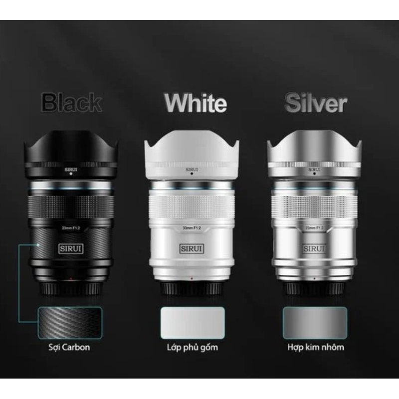 Bộ SET ống kính lấy nét tự động khung SIRUI Sniper Series F1.2 APS-C ( 23mm+33mm+56mm)