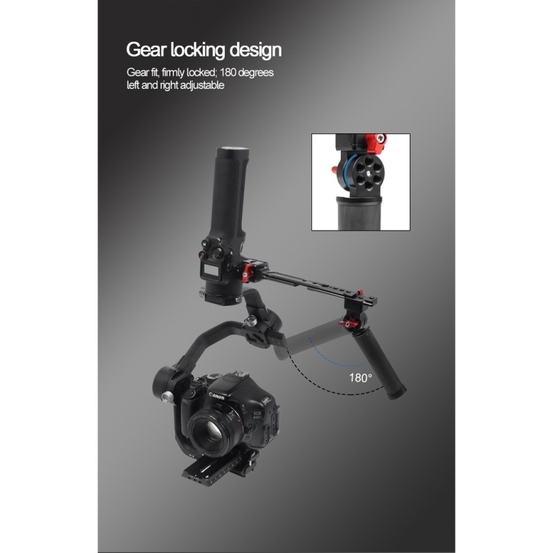 Tay cầm ngang DJI RS2/ RSC2 Ruying RS3/ RS3Pro/ Tay cầm góc điều chỉnh mini