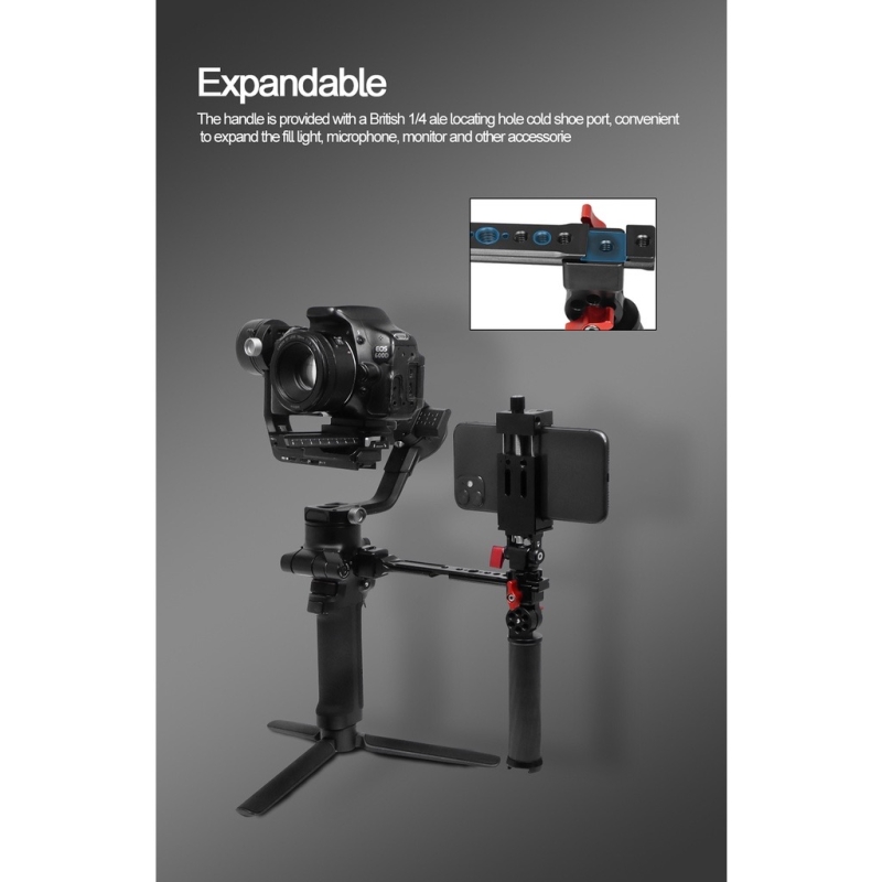 Tay cầm ngang DJI RS2/ RSC2 Ruying RS3/ RS3Pro/ Tay cầm góc điều chỉnh mini