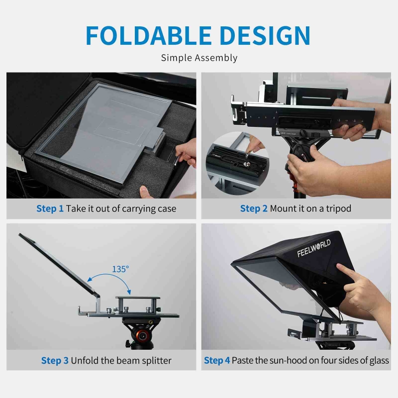 Máy nhắc chữ 16 inch FEELWORLD TP16 Hỗ trợ nhắc nhở dọc theo chiều ngang của máy tính bảng lên đến 16"