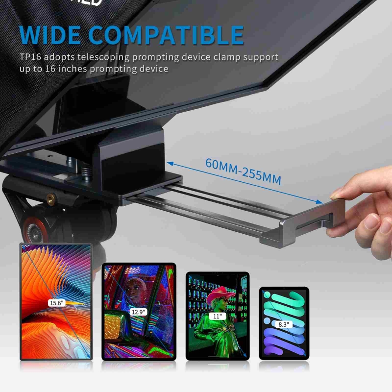 Máy nhắc chữ 16 inch FEELWORLD TP16 Hỗ trợ nhắc nhở dọc theo chiều ngang của máy tính bảng lên đến 16"
