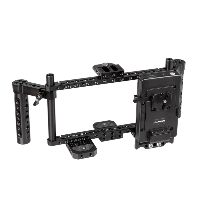 CAMVATE Bộ khung tay nắm cho màn hình 5-7 inch bao gồm cả đế pin V-mount