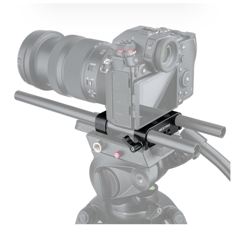 Tấm Đế Máy Ảnh Đa Năng NICEYRIG Với Kẹp Thanh Ray Cho DSLR Rig, Hệ Thống Hỗ Trợ Thanh Ray 15Mm