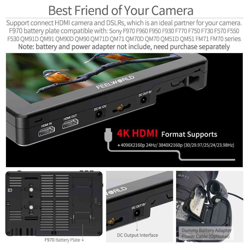 FEELWORLD LUT7 PRO 7INCH 2200NITS MÀN HÌNH MÁY ẢNH LUT TOUCH F970
