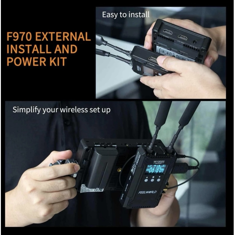 FEELWORLD F5 PROX Màn hình máy ảnh DSLR độ sáng cao 5.5 inch 1600nit F970 Cài đặt và Bộ nguồn