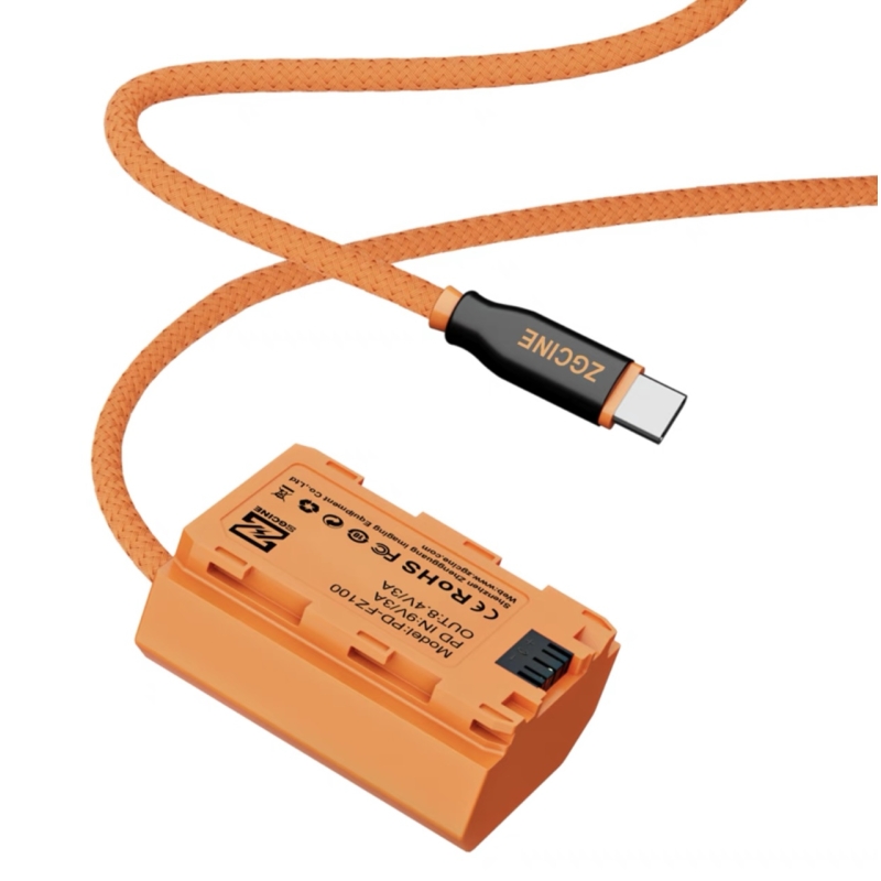 Dummy Zgcine NP- FZ100 sang đầu D- TAP/ TYPE C/ dây nguồn USB C A7M4 FX3