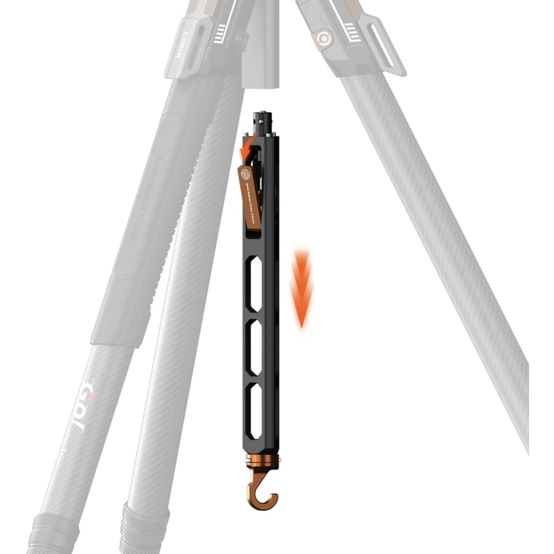 Chân máy quay phim và chụp ảnh COMAN T1S bằng sợi carbon, kiểu mở nhanh, có đầu bát, 4 chân, cao 64,8 inch.