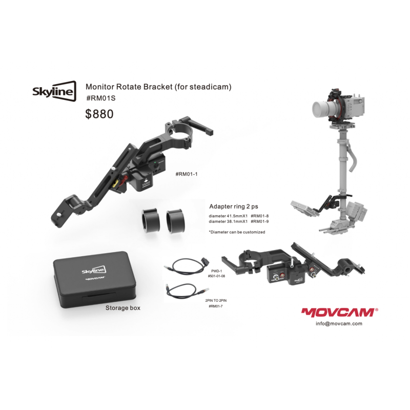 Hệ thống cân bằng màn hình Movcam SkyLine dành cho Steadicam
