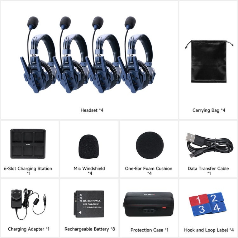 Tai nghe liên lạc nội bộ Synco Master XM8 (Cho 4người , 8 người)