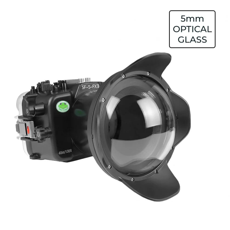 Sony FX3 40M/130FT Underwater camera housing with 6" Optical Glass Dome port V.2 for FE16-35mm F2.8 GM