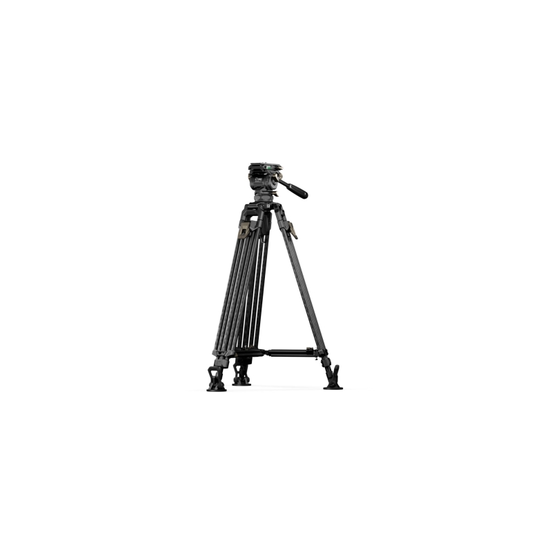 Tilta 75mm Cine Fluid Head with 2-Stage One Touch Carbon Fiber Tripod Legs (8KG)