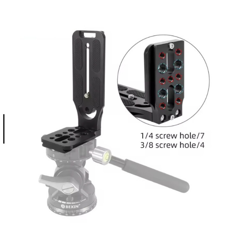 Tấm đế chữ L tháo lắp nhanh có thể gập lại cho máy ảnh Nikon, Sony Đầu bi chân máy Arca Swiss