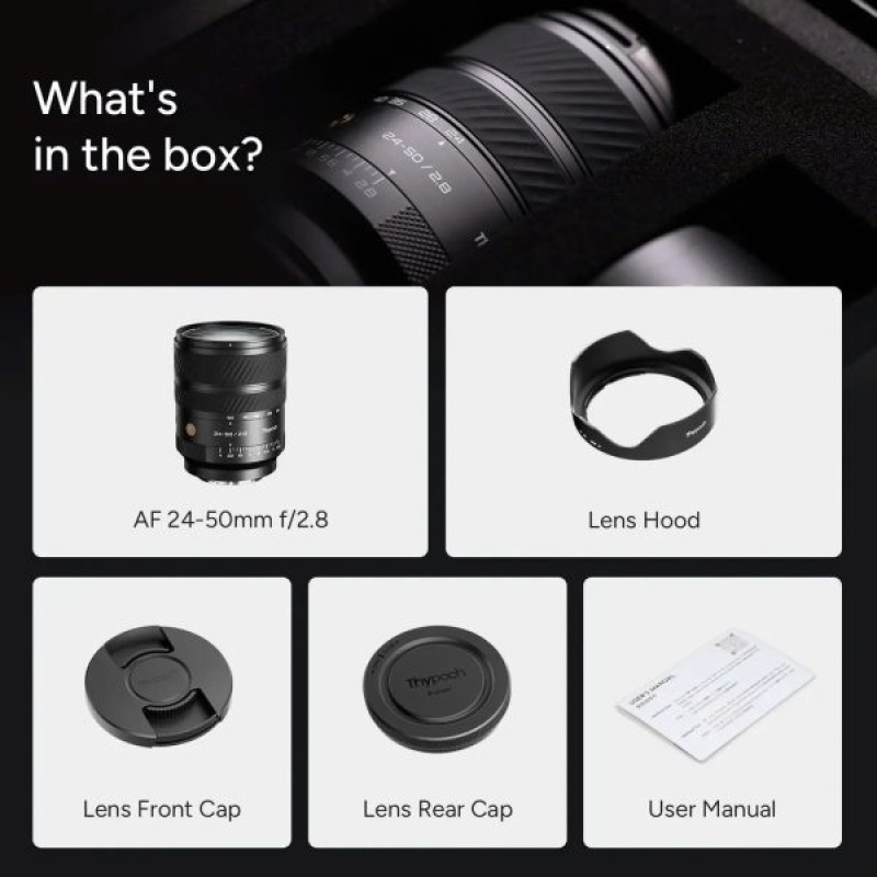 Ống kính Thypoch AF Voyager 24-50mm f/2.8 Full-frame for Sony E-Mount | Chính Hãng 